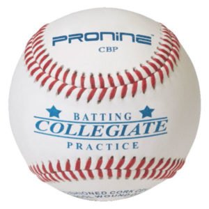 Pronine Collegiate Batting Practice low seam baseballs- "CBP" (sold by case- 10 dozen)