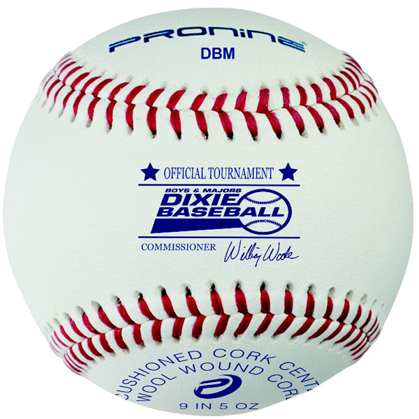 Pronine Dixie Baseballs for official tournament play - "DBM" (sold by case - 10 dozen)