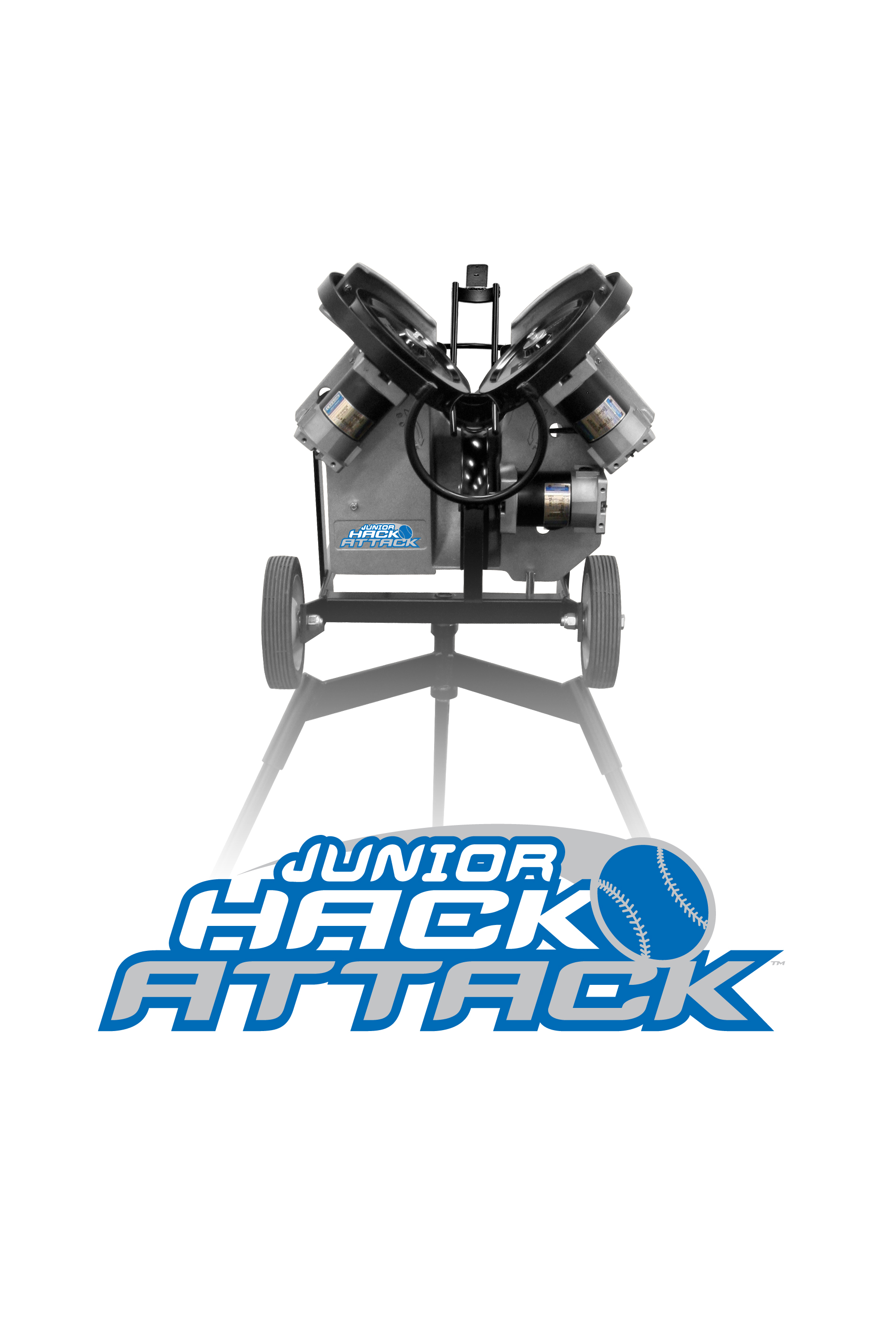 Junior Hack Attack Three Wheel Baseball Pitching Machine Junior Hack Attack Three Wheel Baseball Pitching Machine