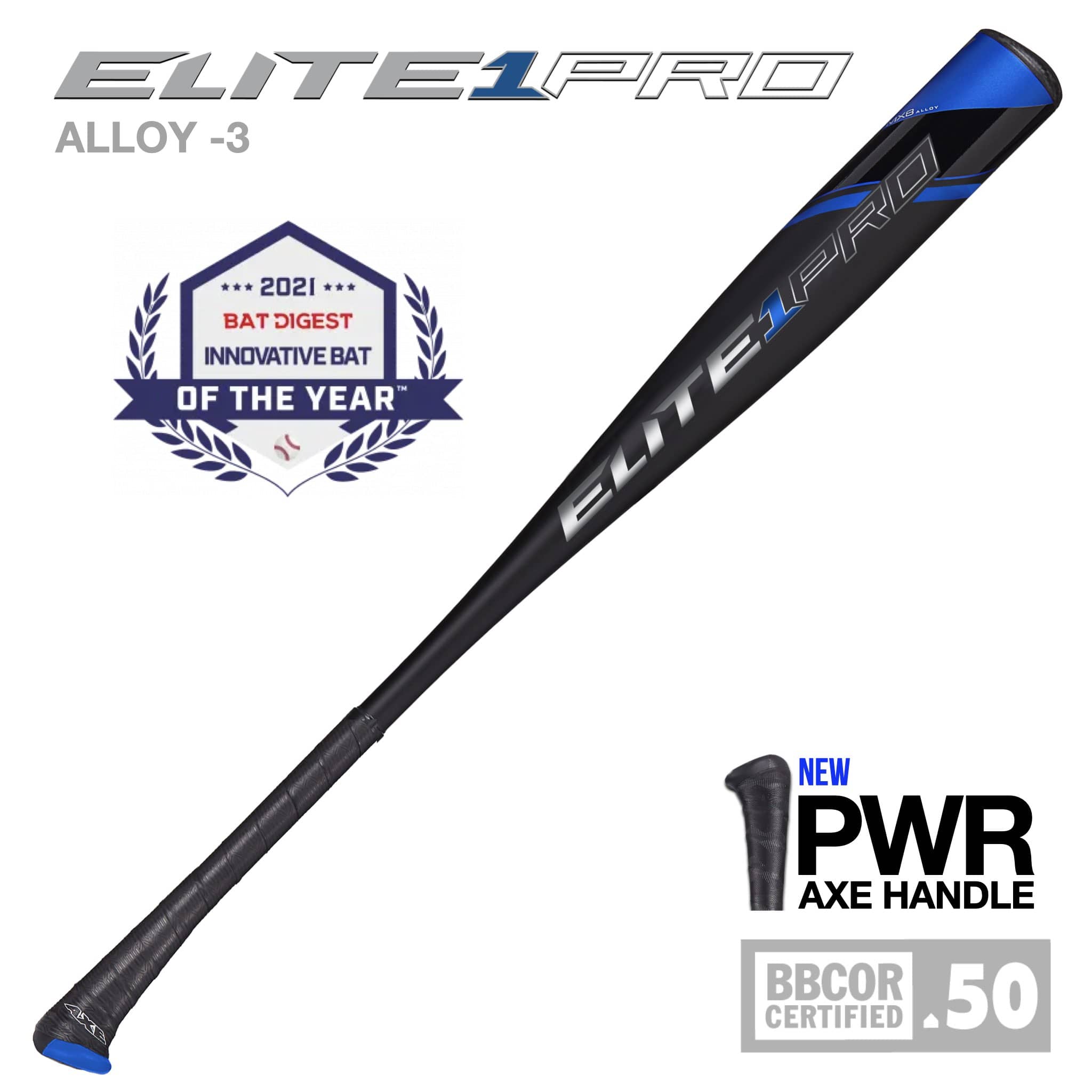 2022 ELITE ONE PRO (-3) BBCOR BASEBALL - POWER AXE HANDLE