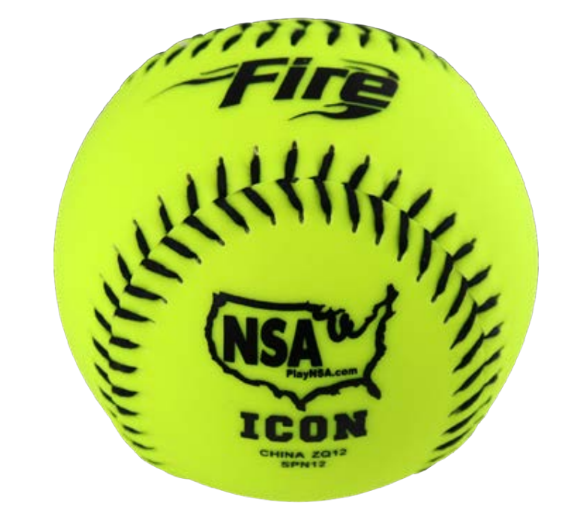 Baden NSA slowpitch softballs Fire SPN11 / SPN12