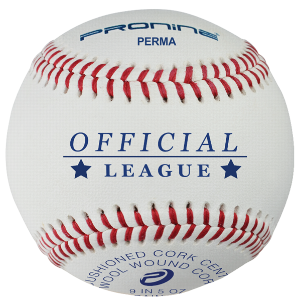 Pronine 9 inch raised seam practice baseballs - "PERMA" (sold by case - 10 dozen)