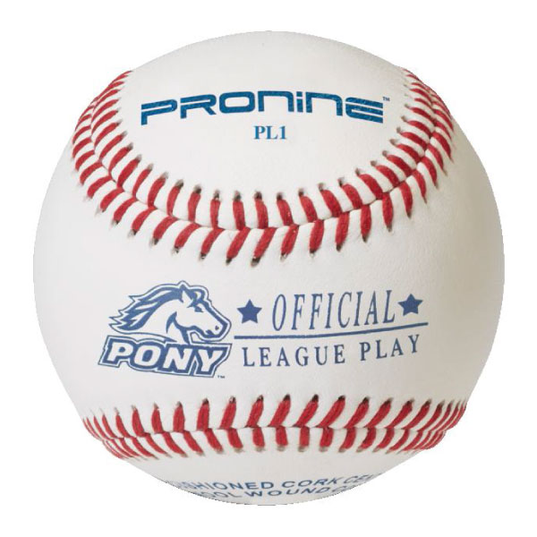 Pronine official pony league baseballs - "PL1" (sold by case - 10 dozen)