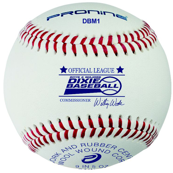 Pronine Dixie League Baseballs - "DBM1" (sold by case - 10 dozen)