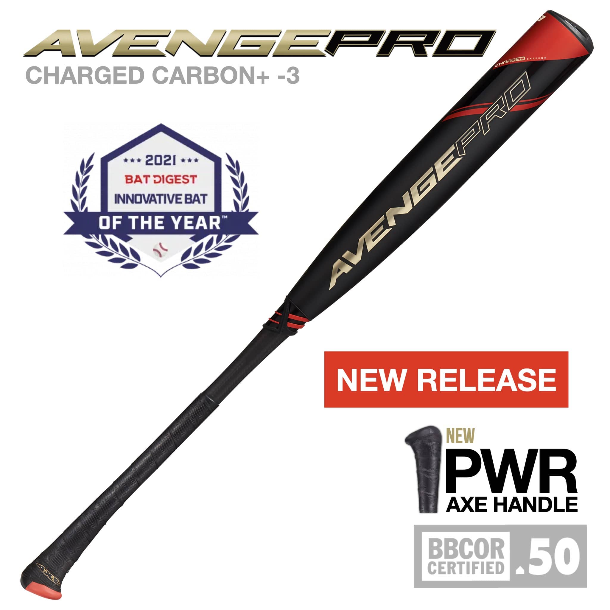 2022 AVENGE PRO COMPOSITE (-3) BBCOR BASEBALL - POWER AXE HANDLE