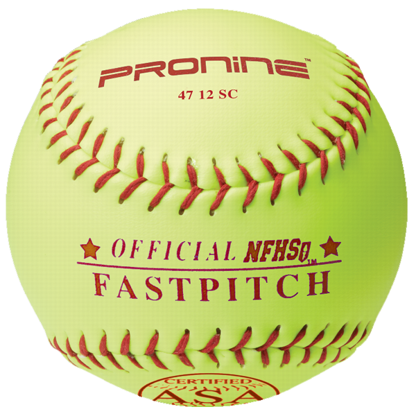 Pronine Fastpitch softballs - "47 12 SC" (sold by case - 6 dozens) 