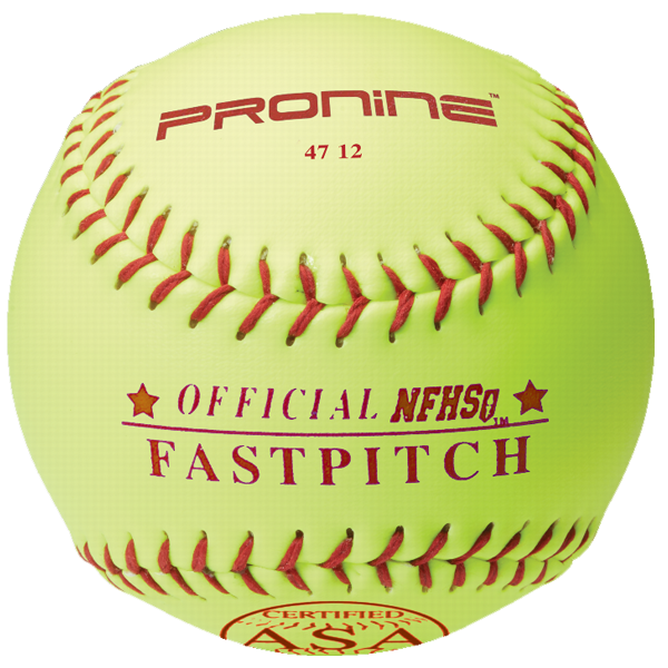 Pronine Fastpitch softballs - "47 12" (sold by case - 6 dozens)